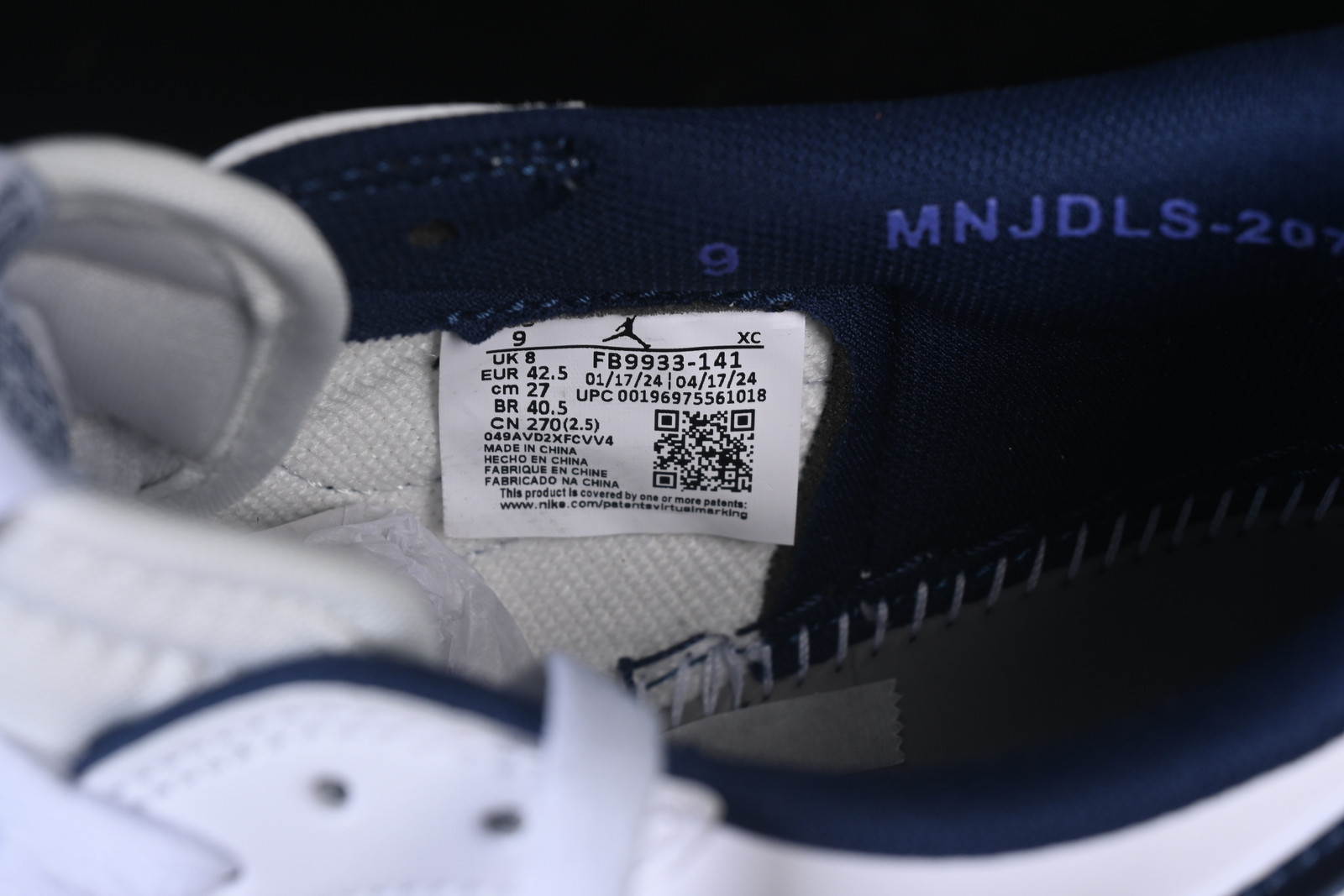 Jordan 1 Blu Metallic FB9933-141