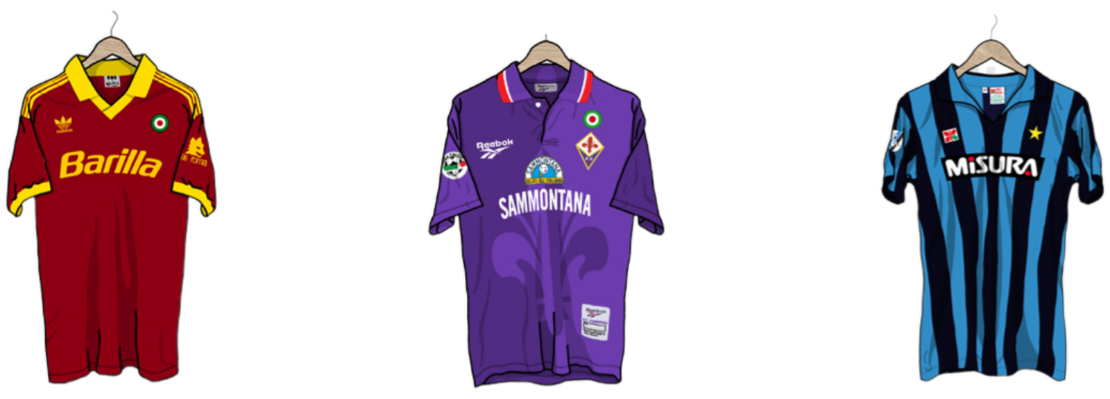 Le maglie più iconiche della Serie A anni '90