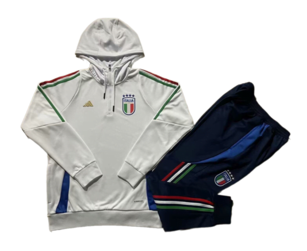 TUTA ITALIA BIANCO/BLU CON ZIP